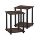 thumbnail image 1 of Mesa auxiliar Furinno Simplistic, juego de 2 unidades, color nogal Columbia y negro, 1 of 6