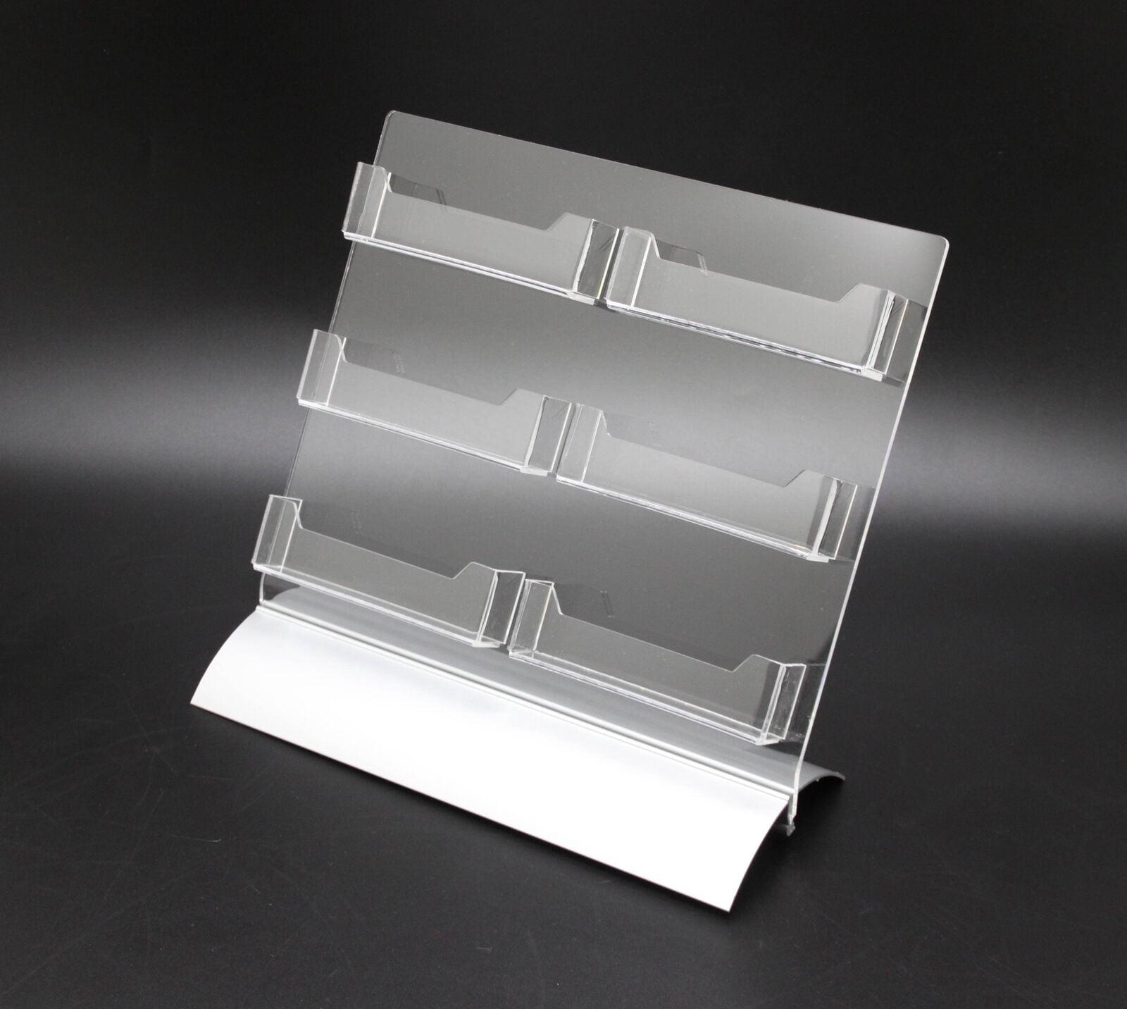 FixtureDisplays® 6ocket Clear Acrylic Business Card Holder for Tabletop