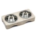 thumbnail image 1 of CREATIVE HOME 32659 Creative Home Champagne Marble Arch Double Diner Pet Bowl SetHolder, 1 of 1