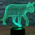 thumbnail image 3 of YSITIAN 3D Cat Night Light Animal Lamp Illusion Night Light 7 Color Changing Touch Switch Table Desk Decoration Lamps Gift with Acrylic Flat ABS Base US YT05-217, 3 of 7