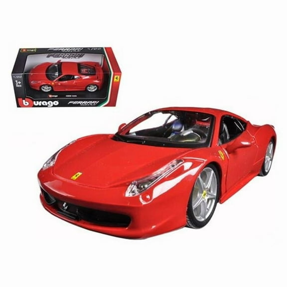 Ferrari 458 Italia Yellow 1/24 Diecast Model Car by Bburago