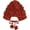 Red, variant on Girl Beanie Hollow Crochet Flower Earflap Knit Hats Bonnets with Strap