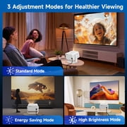 Magcubic L018 8K Projector with WiFi 6 and BT5.4, Native 1080P Projector, Auto Focus&Auto Keystone Correction with Voice Control Movie Projector for Home Theater Outdoor