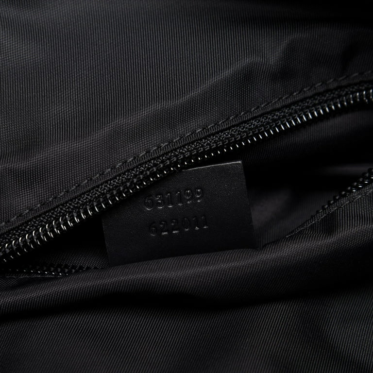 Gucci Black Web Stripe Canvas Backpack Black