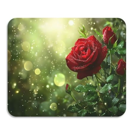 

ALAZA Dish Drying Mat for Kitchen Red Roses Flowers Counter Absorbent Draining Pad 23.6 x19.7