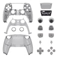 thumbnail image 2 of eXtremeRate Clear Black Replacement Full Set Housing w/Buttons Touchpad Cover for ps5 Controller, 2 of 7
