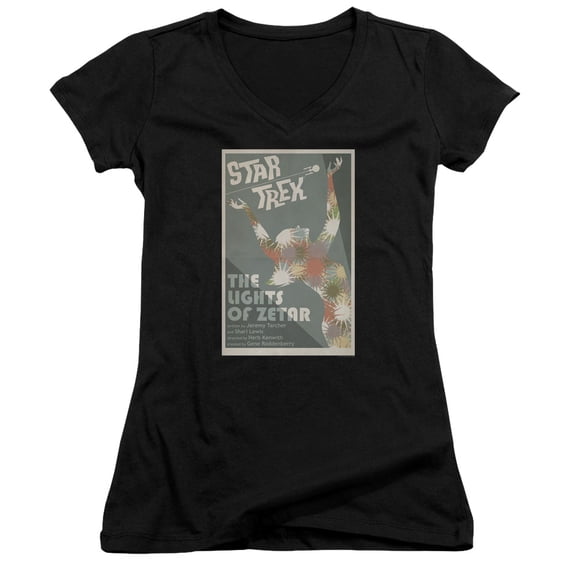Star Trek Tos Episode 73 Junior Women's V-Neck T-Shirt Black