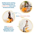 thumbnail image 4 of ECR4Kids  Wave Seat Perch Stool, 18in - 19.6in Seat Height, Flexible Seating, Orange, 2-Pack, 4 of 9