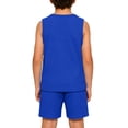 thumbnail image 2 of Lumosvexa Boys Outfits Sleeveless Crew Neck Tank Tops and Baggy Shorts Summer Casual Comfort Sets 2 Piece Blue Size 7, 2 of 9