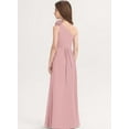 thumbnail image 2 of Drtj Flower Girls Teen Bridesmaid Dress A-line One Shoulder Floor-Length Chiffon Maxi Dress, 2 of 5