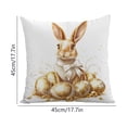 thumbnail image 3 of Uutvery 18x18 Inch Easter Pillow Cover, Polyester Decorative Cushion Case for Sofa Bed, Soft Holiday Throw, Machine Washable Home Car Decor, 3 of 7