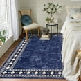 thumbnail image 3 of FairOnly Blue 9'x12'Modern Machine Washable Non Slip Low Pile Area Rug for Living Room Soft Stain Resistant Indoor Rug for Bedroom Kitchen Dinning Room, 3 of 7