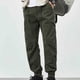 thumbnail image 5 of Pantalones largos de moda para hombre, casuales, de color sólido, con bolsillos y cremallera, cintura elástica, de poliéster., 5 of 7