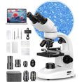 thumbnail image 2 of Compound Binocular Microscope - 40X - 2000X Magnification, High - Resolution Optics, Versatile for Laboratory, School & Home Education with Slides Set, 2 of 8