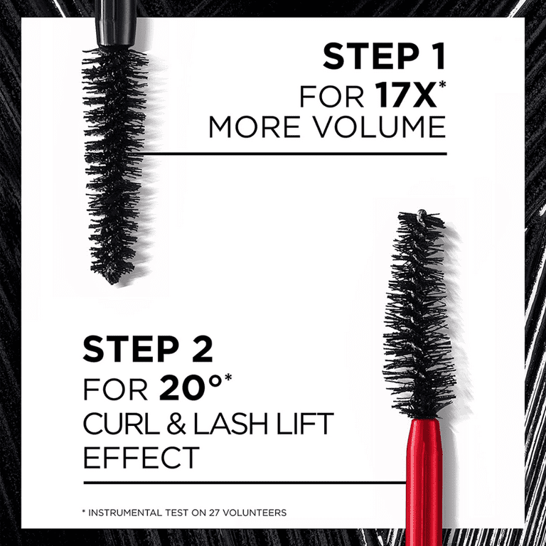 L'Oreal Paris Pro XXL Lift Mascara, Black, 2 Step, Salon Lash Lift