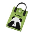 thumbnail image 1 of Bolsa de punto para teléfono para mujeres y niñas, adorable bolso de punto con estampado de panda para teléfono celular Fruta verde, 1 of 8