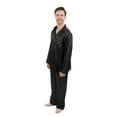 thumbnail image 1 of Leveret Mens Satin Pajamas Christmas 2 Piece Pajama Set Size Small-XXX-Large) (Black, XX-Large), 1 of 1