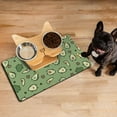 thumbnail image 3 of Pet Feeding Mat 16x24 Inch with Green Avocado Pattern, Durable Waterproof Dog Food Mat, Absorbent, Non-Slip, Quick Dry, Washable, Easy Clean Mat for Dogs and Cats, 3 of 6