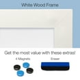 thumbnail image 3 of Excello Global Products White Wooden Magnetic Dry Erase Whiteboard, 24"x36", 3 of 5