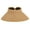 Khaki, variant on BadPiggies Foldable Straw Sun Hat for Women, UV Protecetion Wide Brim Sun Visors Adjustable Topless Beach Hats