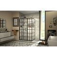 thumbnail image 2 of DreamLine Unidoor Toulon 34 in. D x 46 in. W x 72 in. H Frameless Hinged Shower Enclosure in Satin Black, 2 of 7