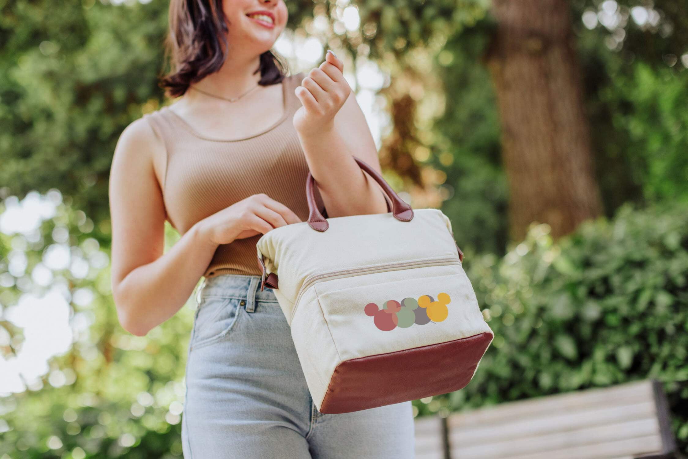 Mickey Mouse - Urban Lunch Bag Cooler, Beige with Brown Accents