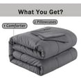 thumbnail image 7 of YEPCLUB 3-Piece King Size Comforter Set, Grey Down Alternative Reversible Bedding Set, All-Season Quilted Soft Comforter with Pillowcases, 7 of 7