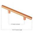 thumbnail image 2 of Hamilton Bowes Satin Copper Cabinet Hardware Euro Style Bar Handle Pull - 3" Hole Centers, 5-3/4"" Overall Length, 2 of 4