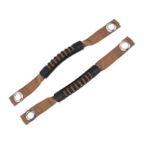 Unique Bargains 2 Pcs Roll Bar Grab Handles for Jeep Wrangler 07-17 for Ford Bronco 21-22 Pickup Grab Handles Grips Roof Rope Handle with Hole Oxford Cloth ABS Brown