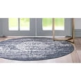 thumbnail image 2 of Unique Loom 3146830 4 x 4 ft. Chateau Hoover Round Rug, Navy Blue, 2 of 5