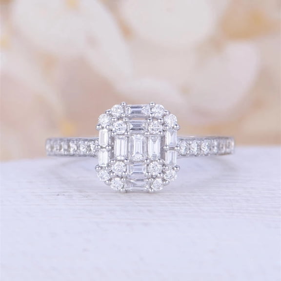 Silver Plated Ring Women Dreaming Ring Brilliant Crystal Stone Setting Ring For Women