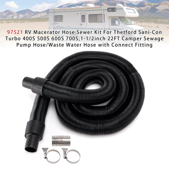 97521 RV Macerator Hose Sewer For Thetford Sani-Con Turbo 400S 1-1/2inch 22FT