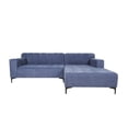 thumbnail image 1 of Sofá Esquinero Derecho Tapizado en Tela Azul Resistente a Uso Rudo. Estructura de Madera Sólida, 1 of 8