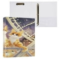 thumbnail image 3 of 3 Ring Binder 1.5 inch Round Rings with Interior Pockets Binders Organizer Office School 1Pack Three Cute Cats, 3 of 10