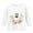 White, variant on CYRBOKO Toddler Girls Halloween Shirts, 3/4 Sleeve Stretchy Party Crewneck Fall Tops White Size 3-4 T