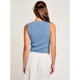 thumbnail image 3 of Gupgi Débardeurs pour Femmes Couleur Unie Nœud devant Gilets Décontractés Mode Été Sans Manches Crop Tops, 3 of 4