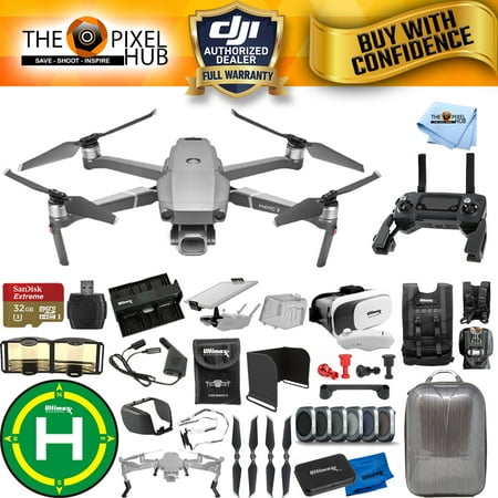 DJI Mavic 2 Pro 1 Battery (Total) MEGA Accessory Bundle with Hardshell Backpack, Drone Vest, 32GB Micro SD, VR Goggles, Charging Hub, Filter Kit, Landing Pad + MUCH