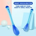 thumbnail image 2 of AMERTEER Temperature Sensing fork for Kids Boys Girls Silicone fork Feeding Baby fork Toddler Flatware, 2 of 5