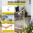 thumbnail image 6 of KFFKFF Single Support Handrail, White Iron, for 1-2 Step Rail Mount, Hand Grip Post, 6 of 9