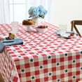 thumbnail image 2 of MARTHA STEWART Americana Star Gingham Plaid Indoor Tablecloth, Patriotic USA America Decor, Red/White/Blue, 60"x120", 2 of 5