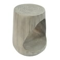 thumbnail image 4 of JERFIT Modern Hollow End Table with Wood Grain Finish, 17 Inch Round Outdoor Patio Side Table for Living Room, Grey, 4 of 8