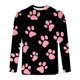 thumbnail image 3 of Ceisia Men's Colorful Glitter Paw Print T-Shirt | Slim Long-Sleeve Crewneck Casual Top Gift, 3 of 5