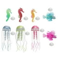 thumbnail image 1 of 8 piezas de medusas flotantes artificiales luminosas para acuario, caballito de mar para pecera., 1 of 14