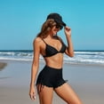thumbnail image 3 of Attraco Women Swim Shorts High Waisted Swimsuit Shorts Swim Bottom Board Shorts, 3 of 8