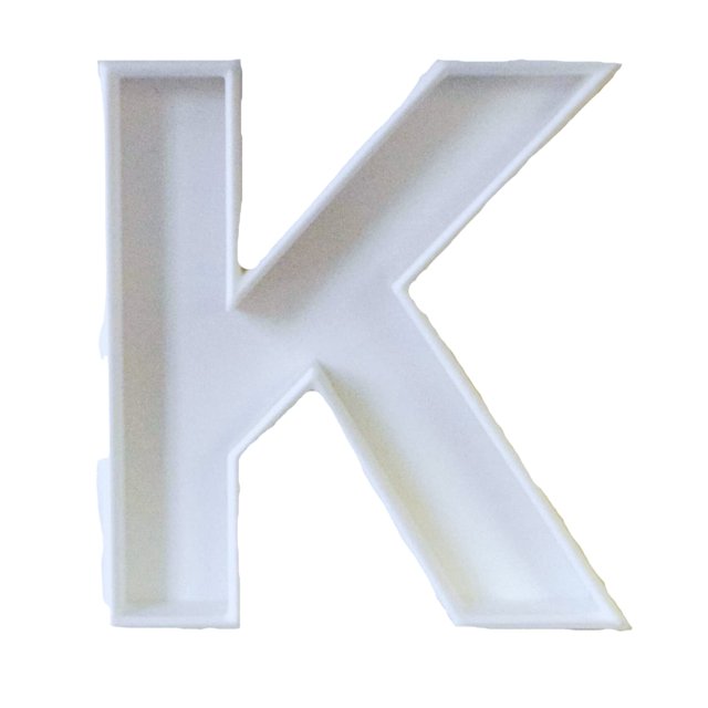 ALPHABET CHOOSE YOUR LETTER SPECIAL OCCASION COOKIE CUTTER FONDANT BAKING TOOL 3D PRINTED USA PR107 (K: 2 7/8" X 3 1/8" X 5/8")