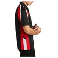 thumbnail image 3 of Yellow Rooster Men's Tricolor Micropique Sport-Wick® Polo Black/ True Red/ White 3XL, 3 of 8