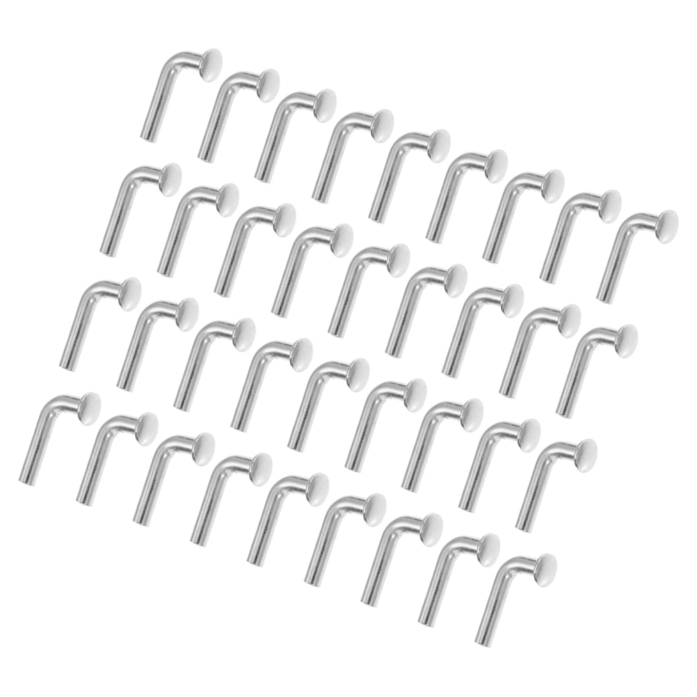 HEMOTON  50 Pcs Pallet Rack Accessories J Hooks Safety Pin with Silver