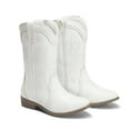 thumbnail image 2 of Dream Pairs Girls' Cowgirl Cowboy Western Boots Mid-Calf Riding Shoes for Kids & Tweens, 2 of 6