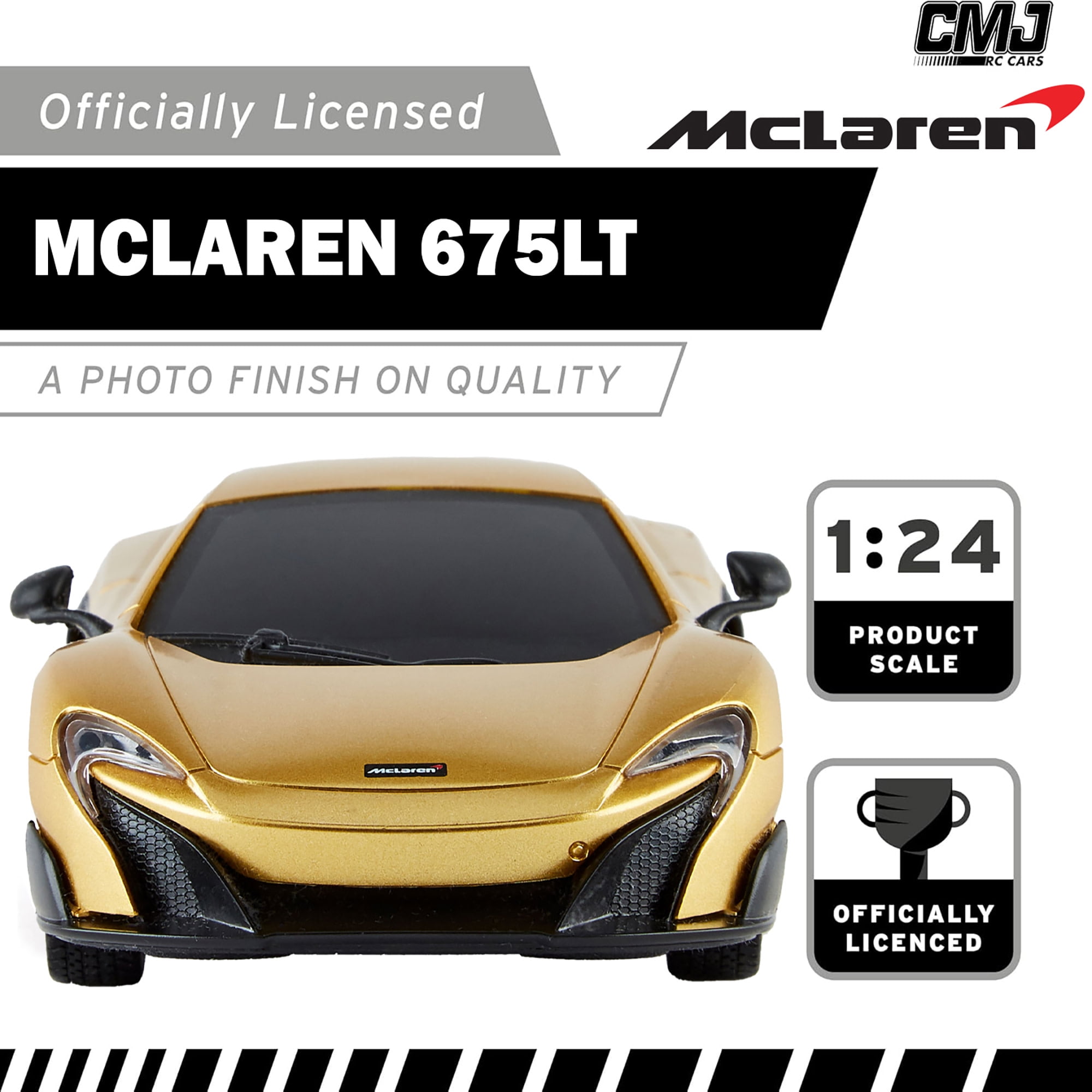CMJ RC Cars: McLaren 675LT - Gold - 1:24 Scale, Remote Control