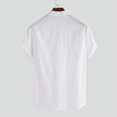 thumbnail image 3 of INCERUN Men's Solid Casual Breathable Collarless Shirt Short Sleeve T Shirt, 3 of 3